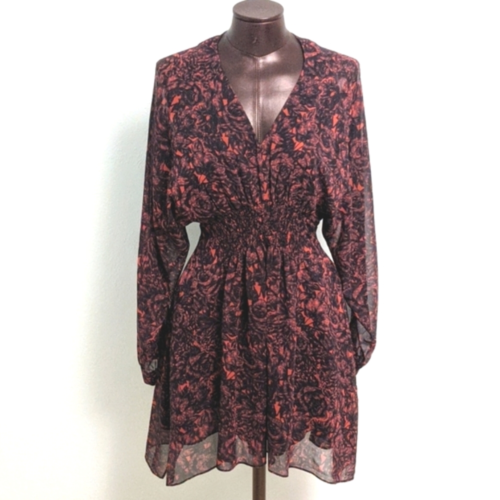 All Saints black and burgundy dress/tunic
